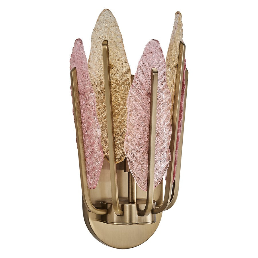 Kalco Lighting Autumna 1 Light Wall Sconce, Brushed Champagne Gold