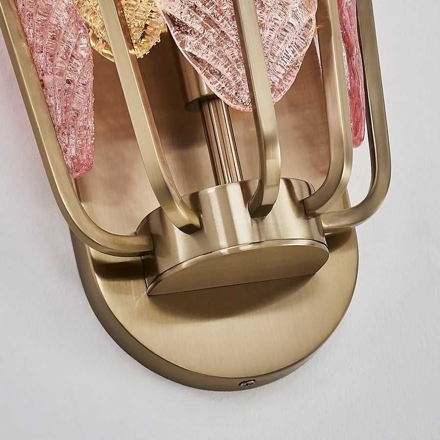Kalco Lighting Autumna 1 Light Wall Sconce, Brushed Champagne Gold