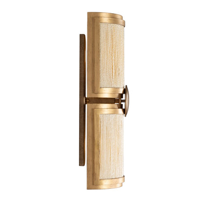 Kalco Lighting Button 2Lt Wall Sconce, Pearlized Brass Modern Gold