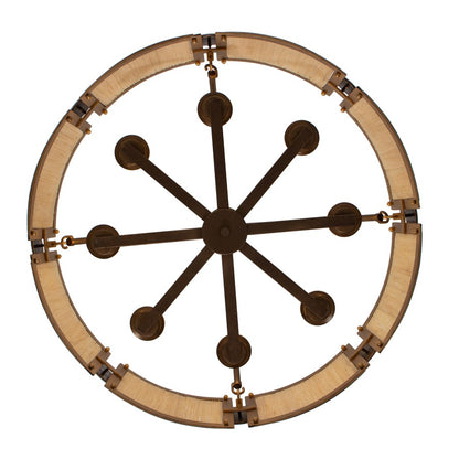 Kalco Lighting Button 8Lt Chandelier, Pearlized Brass/Modern Gold