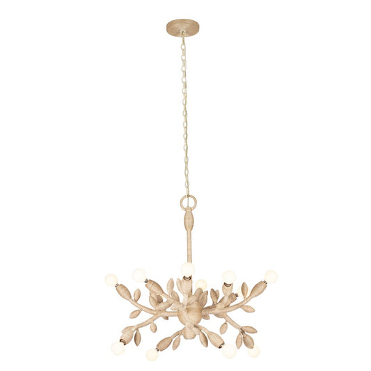 Kalco Lighting Branche 12 Light Chandelier, Warm Ivory - 527055WIV