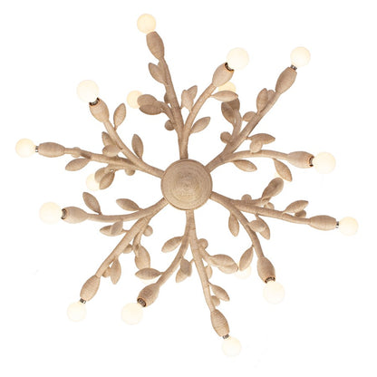 Kalco Lighting Branche 18 Light Chandelier, Warm Ivory