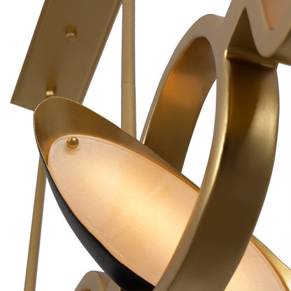 Kalco Lighting Onyx 6Lt Linear Pendant, Gold/Satin Bronze