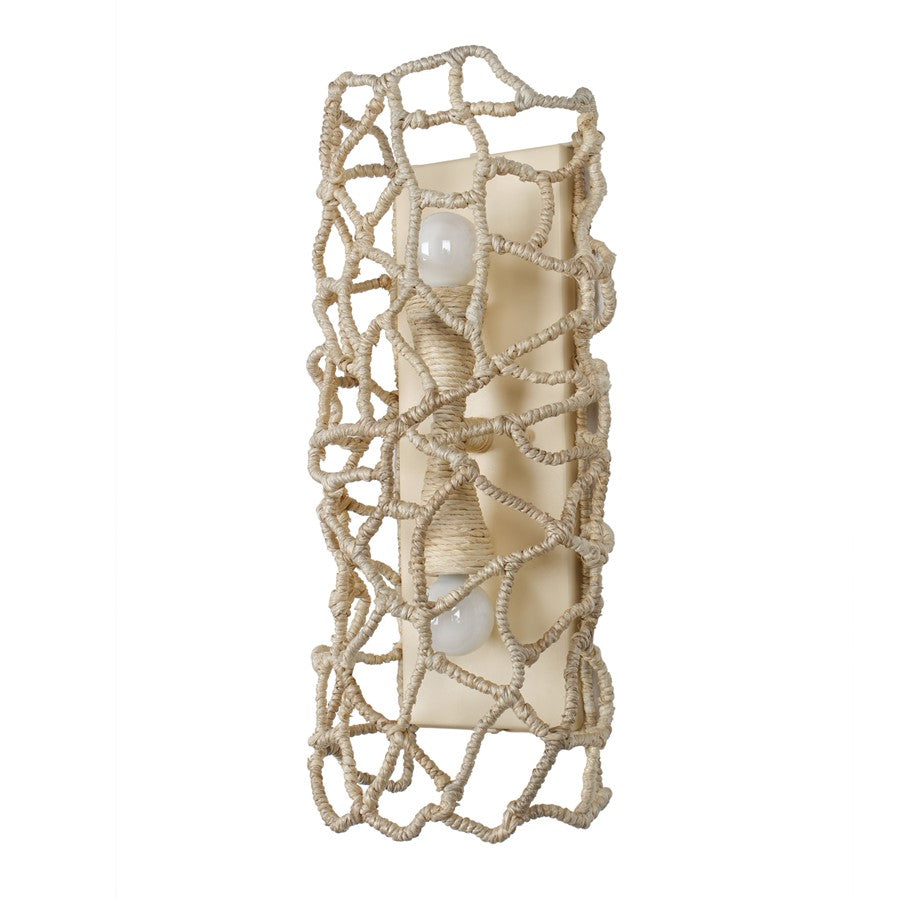 Kalco Lighting Reef 2 Light Wall Sconce, Warm Ivory