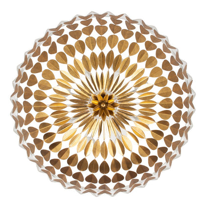 Kalco Lighting Amor 8 Light Chandelier, Oxidized Gold Leaf And White