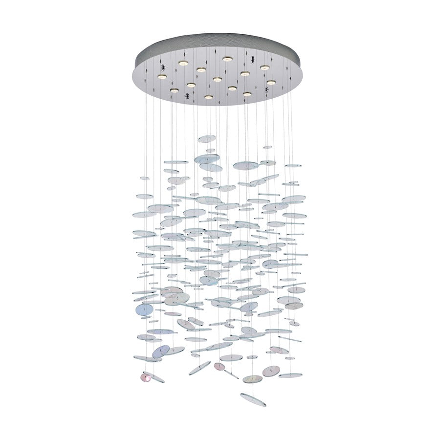 Kalco Lighting Spettro 13 Light Chandelier, Polished Chrome