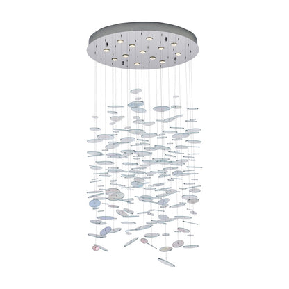 Kalco Lighting Spettro 13 Light Chandelier, Polished Chrome