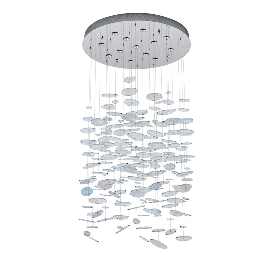 Kalco Lighting Spettro 13 Light Chandelier, Polished Chrome