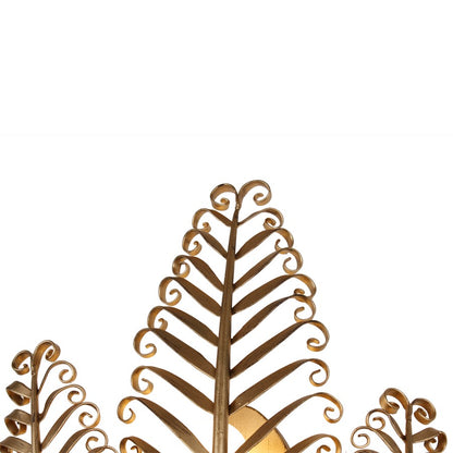 Kalco Lighting Fern 3 Light Wall Sconce, Modern Gold