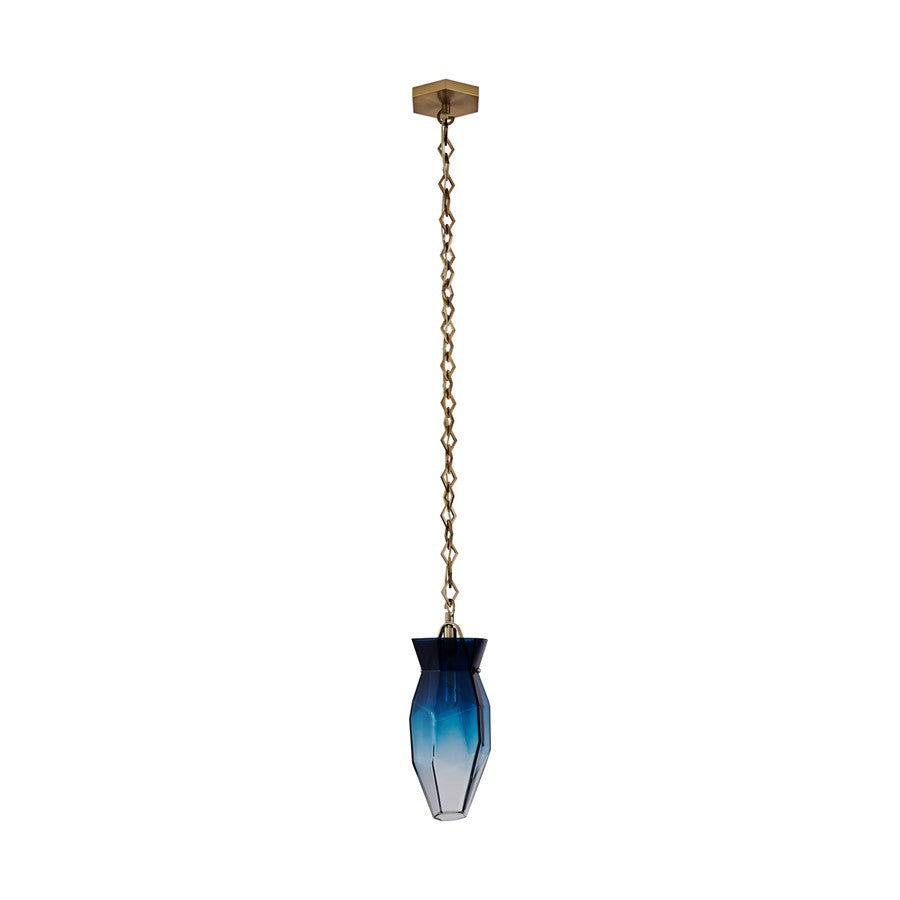 Kalco Lighting Bolsa 1 Light 6.5" Pendant, Winter Brass