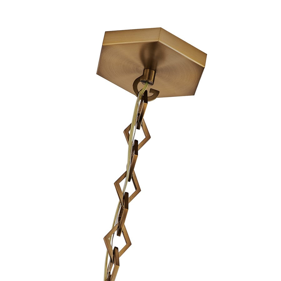 Kalco Lighting Bolsa 1 Light 6.5" Pendant, Winter Brass