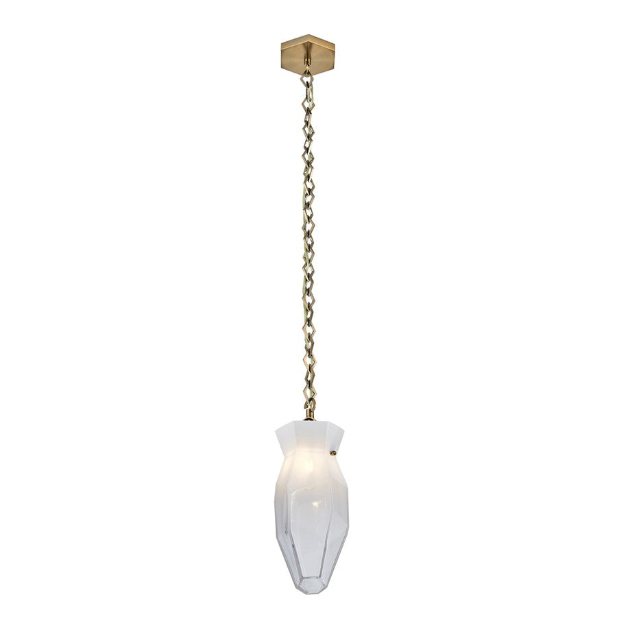 Kalco Lighting Bolsa 1 Light 16" Pendant, Winter Brass