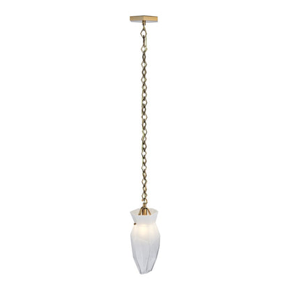 Kalco Lighting Bolsa 1 Light 16" Pendant, Winter Brass