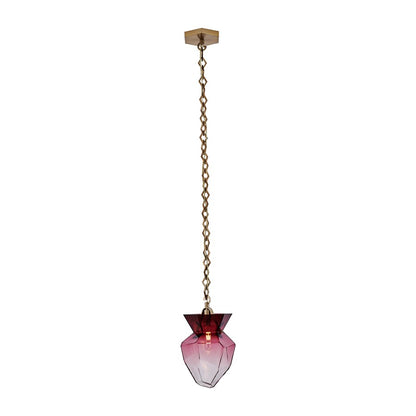 Kalco Lighting Bolsa 1 Light 8" Pendant, Winter Brass - 528312WB