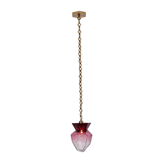 Kalco Lighting Bolsa 1 Light 8" Pendant, Winter Brass - 528312WB