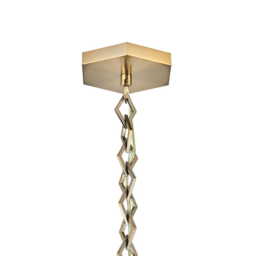 Kalco Lighting Bolsa 1 Light 13" Pendant, Winter Brass