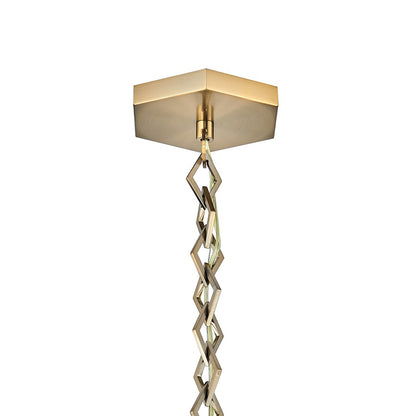 Kalco Lighting Bolsa 1 Light 13" Pendant, Winter Brass
