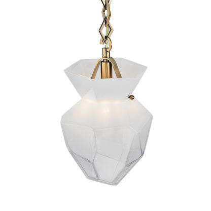 Kalco Lighting Bolsa 1 Light 13" Pendant, Winter Brass