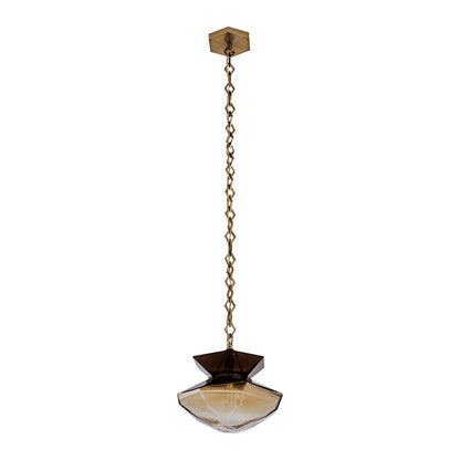 Kalco Lighting Bolsa 1 Light 12" Pendant, Winter Brass