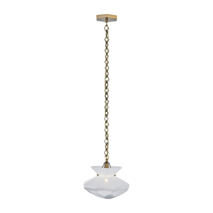 Kalco Lighting Bolsa 1 Light 11" Pendant, Winter Brass