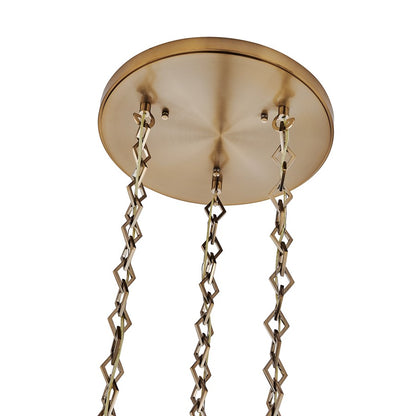Kalco Lighting Bolsa 3 Light 21" Chandelier, Winter Brass