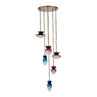 Kalco Lighting Bolsa 6 Light 31" Chandelier, Winter Brass