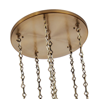 Kalco Lighting Bolsa 6 Light 31" Chandelier, Winter Brass