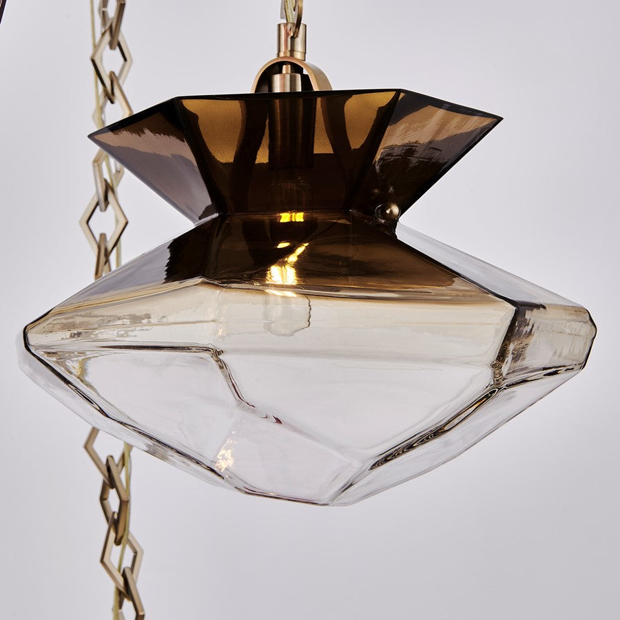 Kalco Lighting Bolsa 6 Light 38" Chandelier, Winter Brass