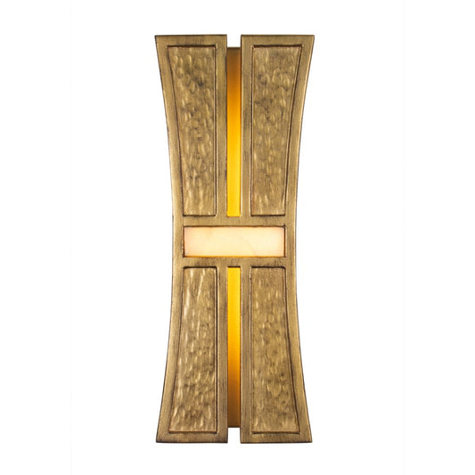 Kalco Lighting Dos 2 Light Wall Sconce, Rustic Gold and Brushed Gold - 528421RBG
