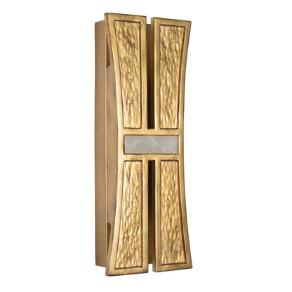 Kalco Lighting Dos 2 Light Wall Sconce, Rustic Gold and Brushed Gold