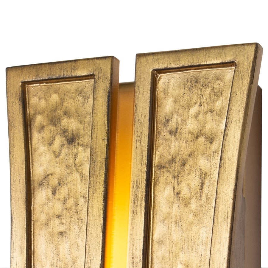 Kalco Lighting Dos 2 Light Wall Sconce, Rustic Gold and Brushed Gold