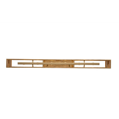 Kalco Dos 6 Light Linear Pendant, Rustic Gold and Brushed Gold