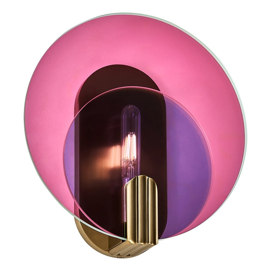 Kalco Lighting Optics 1 Light Wall Sconce, Winter Brass