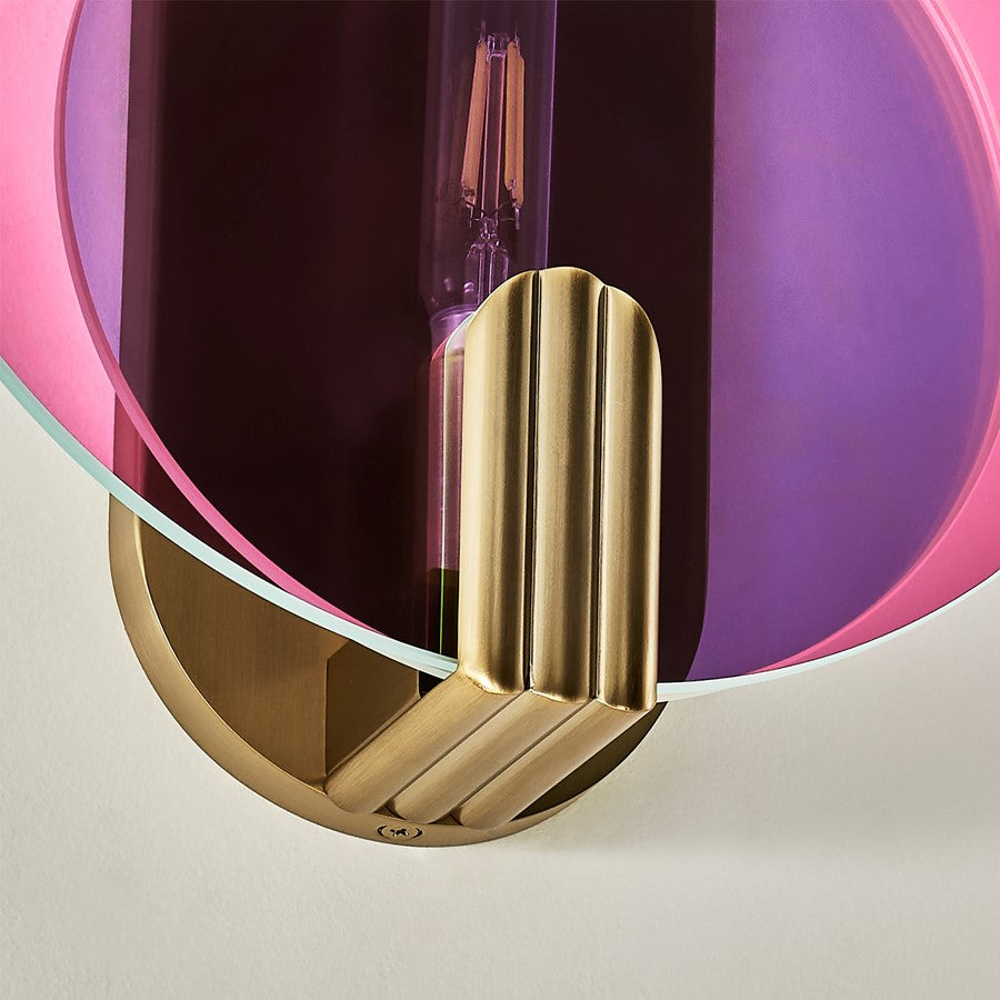Kalco Lighting Optics 1 Light Wall Sconce, Winter Brass
