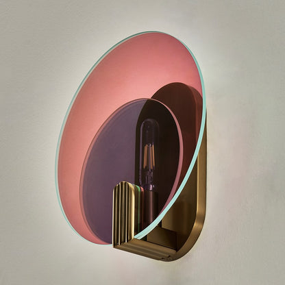 Kalco Lighting Optics 1 Light Wall Sconce, Winter Brass