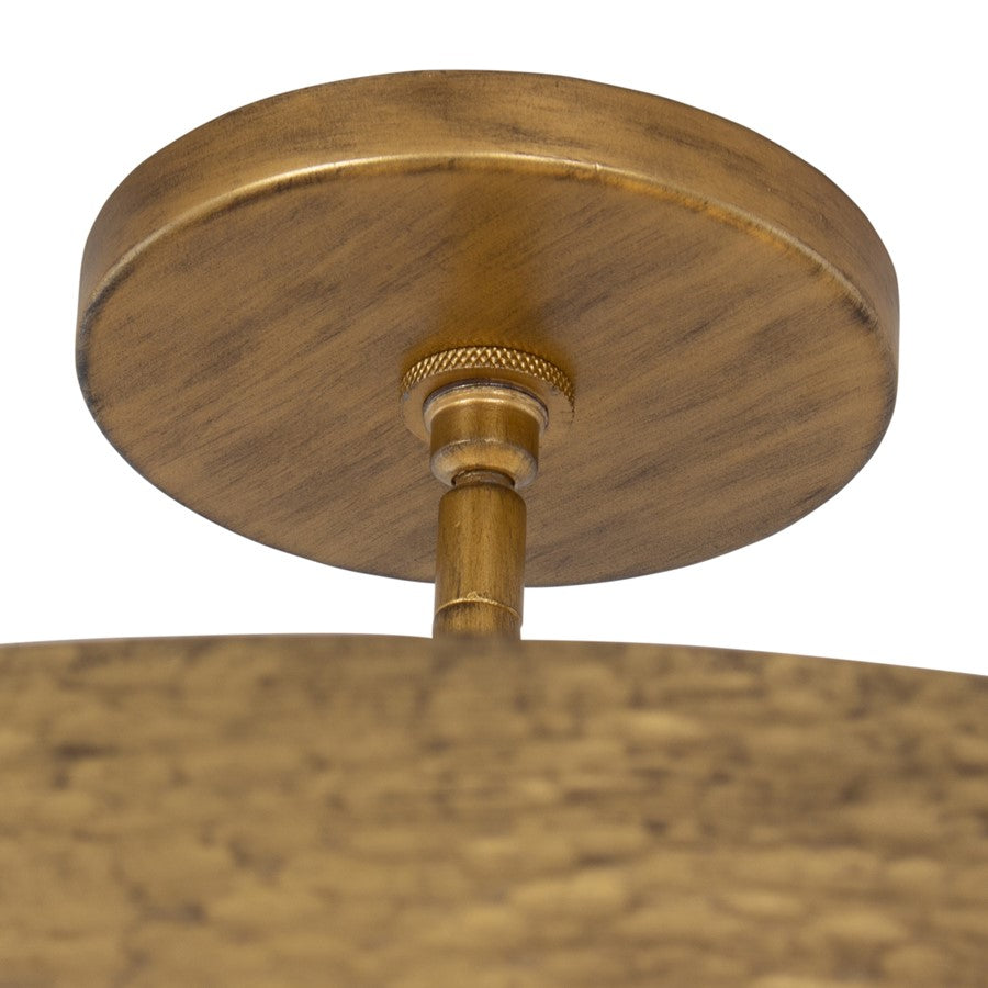 Kalco Lighting Moda 8 Light Semi-Flush, Rustic Gold