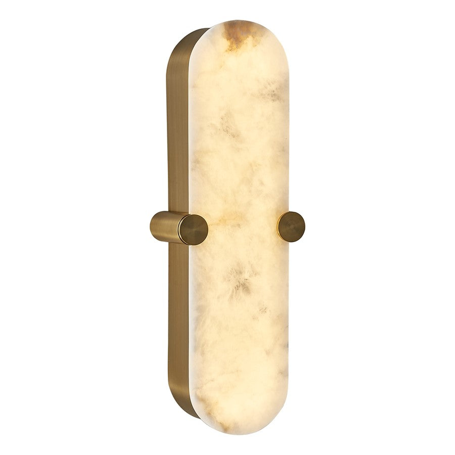 Kalco Lighting Lumba 1 Light Wall Sconce, Winter Brass