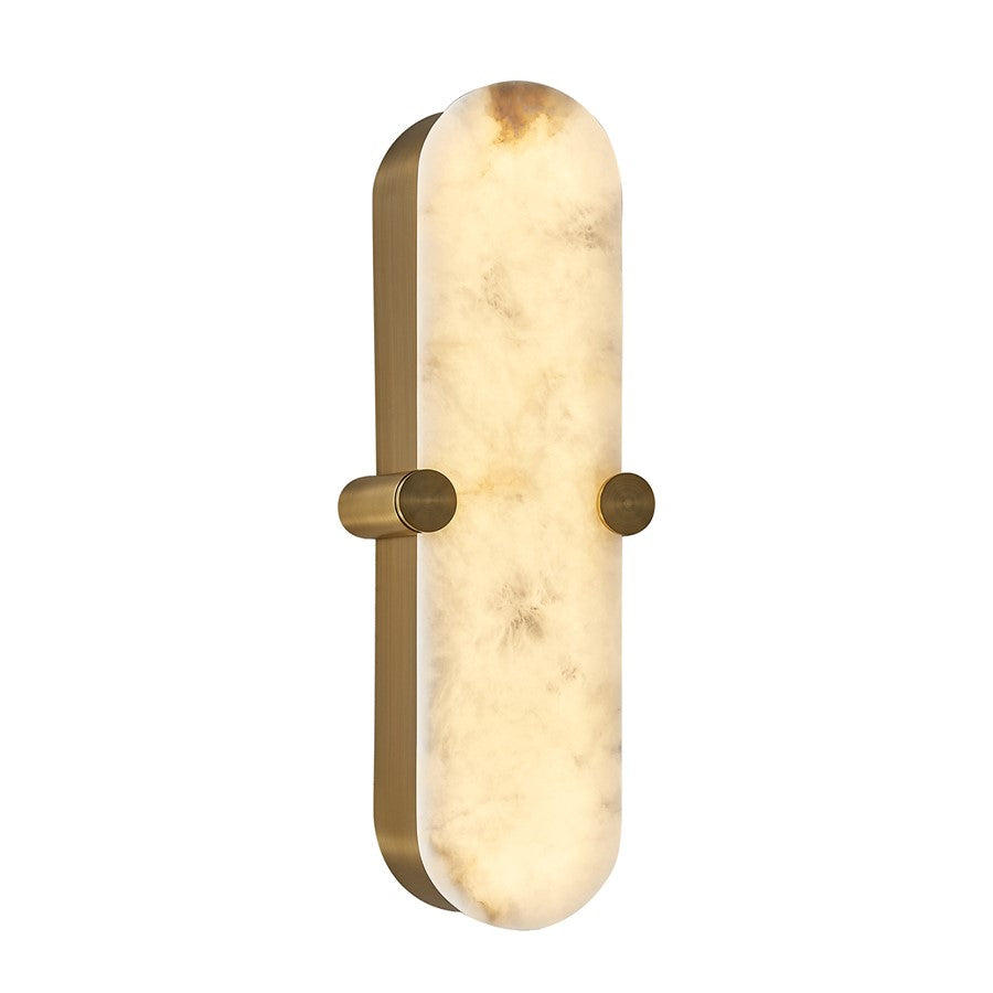 Kalco Lighting Lumba 1 Light Wall Sconce, Winter Brass