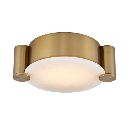 Kalco Lighting Lumba 1 Light 14" Flush Mount, Winter Brass