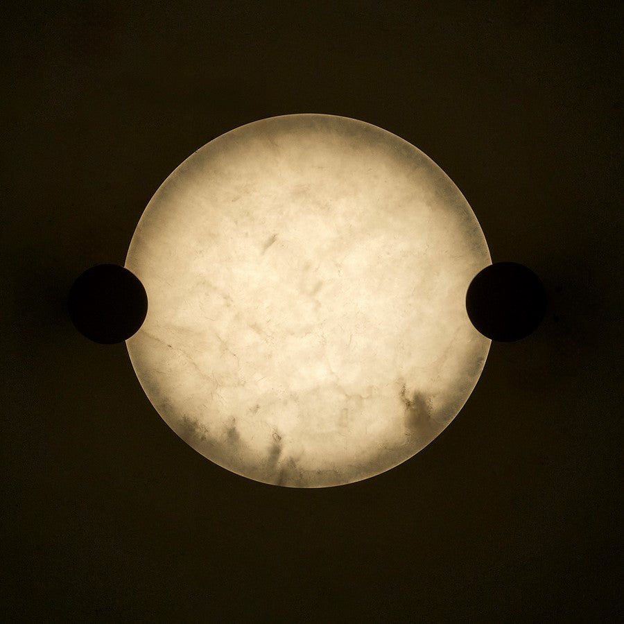 Kalco Lighting Lumba 1 Light 14" Flush Mount, Winter Brass