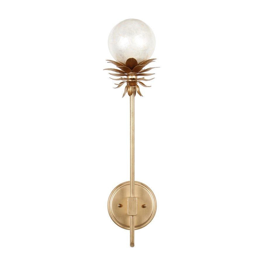 Kalco Lighting Florette 1 Light Wall Sconce, Modern Gold