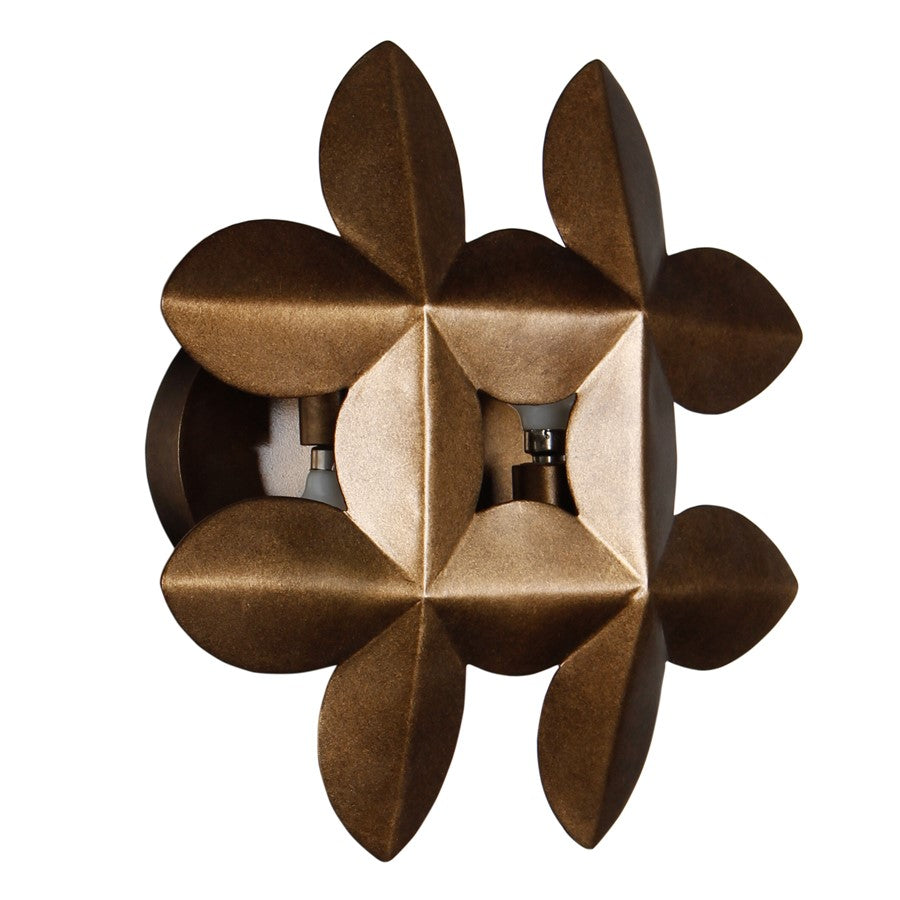 Kalco Lighting Vittoria 2 Light Wall Sconce, Pearlized Antique Brass - 529021PAB