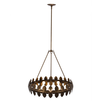 Kalco Lighting Vittoria 6 Light Chandelier, Pearlized Antique Brass - 529055PAB