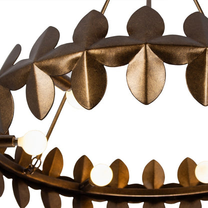 Kalco Lighting Vittoria 6 Light Chandelier, Pearlized Antique Brass