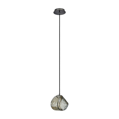 Kalco Lighting Pallina 1 Light Pendant, Satin Black Nickel