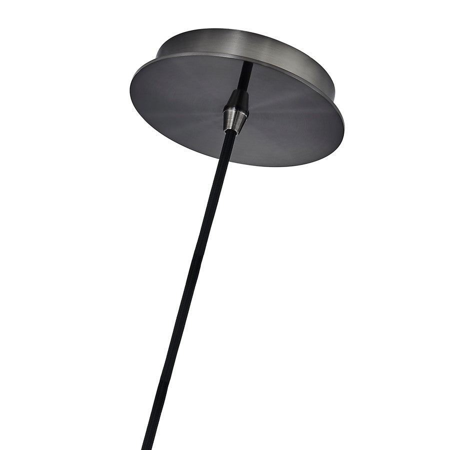 Kalco Lighting Pallina 1 Light Pendant, Satin Black Nickel