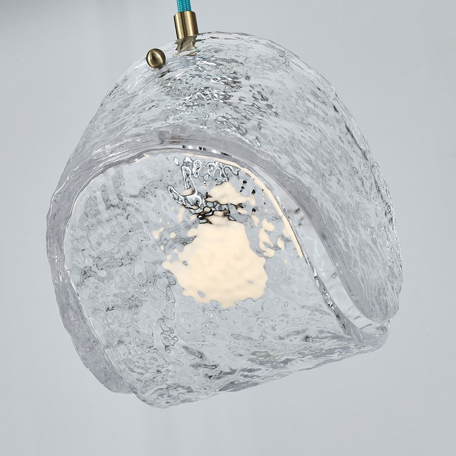 Kalco Lighting Pallina 1 Light 7.5" Pendant, Winter Brass