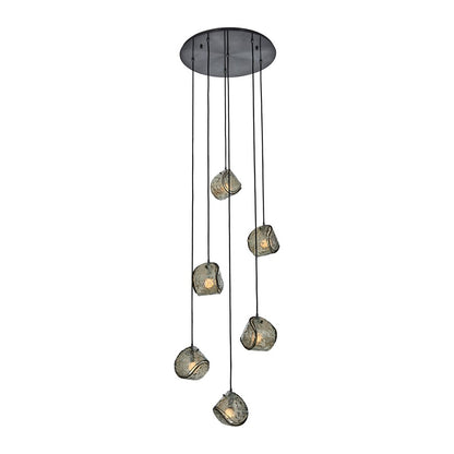 Kalco Lighting Pallina 6 Light Chandelier, Satin Black Nickel - 529552SBN