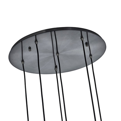 Kalco Lighting Pallina 6 Light Chandelier, Satin Black Nickel