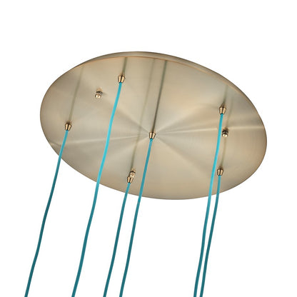 Kalco Lighting Pallina 6 Light 24" Chandelier, Winter Brass